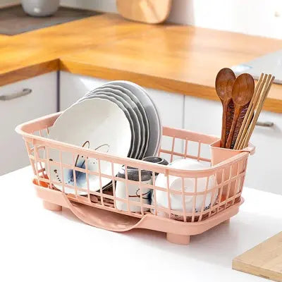 Dish Drying Rack,Dish Rack and Drainaboard Set, Fast Drainage Detachable Base Drainboard Design Strong Dish Drainer for Dish Fork Chopsticks,Kitchen Counter