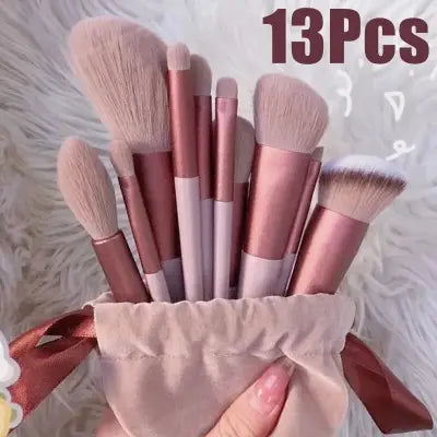 WANTER 13 Pcs Makeup Brush Set Soft hair Loose Powder Eyeshadow Concealer Contour Eyeliner brush Foundation Beauty Cosmetic tools