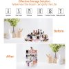 360° Rotating Crystal Makeup Organizer | Adjustable Cosmetic Display Stand Box, Makeup Storage For Vanity Bedroom & Bathroom – Big Size