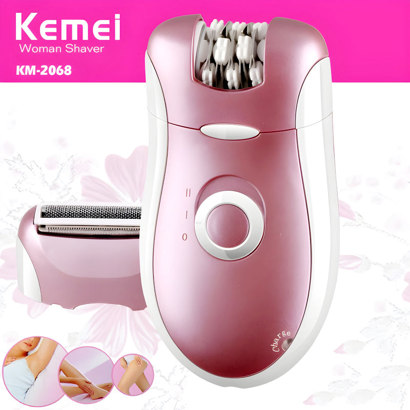 Kemei 2 In 1 Epilator & Shaver | Body Hair Remover Machine – Model 2068