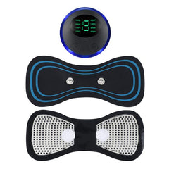 Pack Of 2 Ems Butterfly Portable Neck Massager Rechargeable, And Ms Foot Massager Pad Improve Blood Circulation